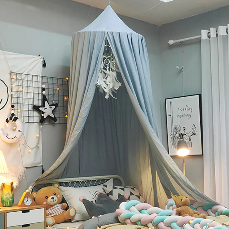 ciel de lit bebe variante gris bleu