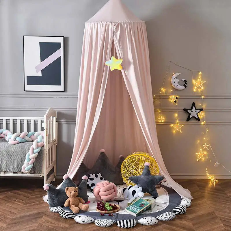 ciel de lit pour fille variante rose clair