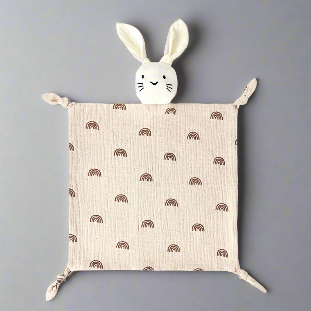 doudou lapin variante arc en ciel