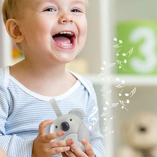 veilleuse-bruit-blanc enfant joyeux avec la veilleuse