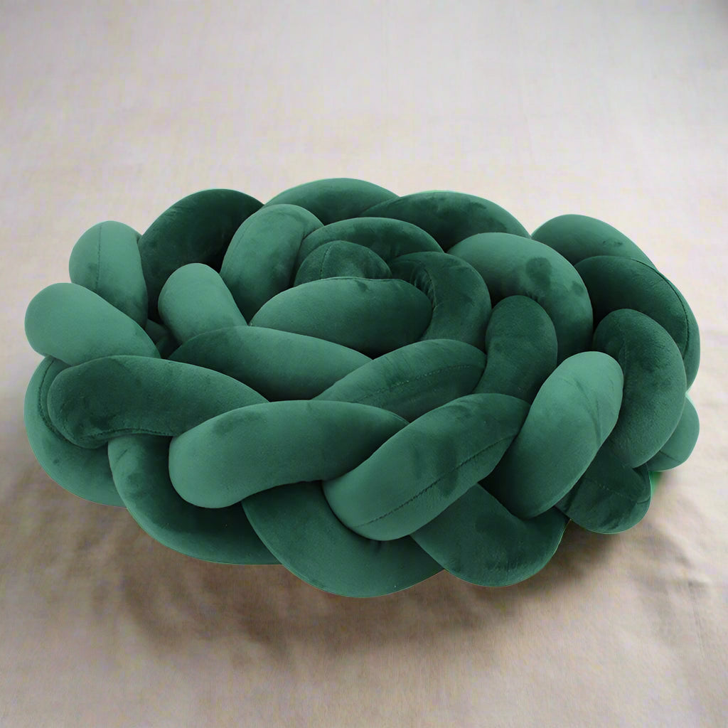 tresse-de-lit-bebe-vert-foncé-velour