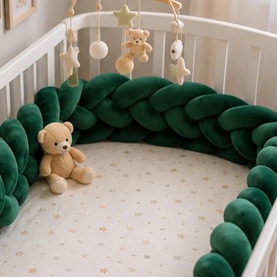 Tresse de lit qui cree un cocon cosy dana la chambre bébé