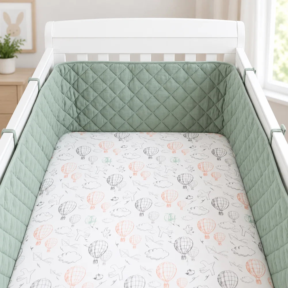 Tour de lit complet bébé matelassé 360 cm – Douceur