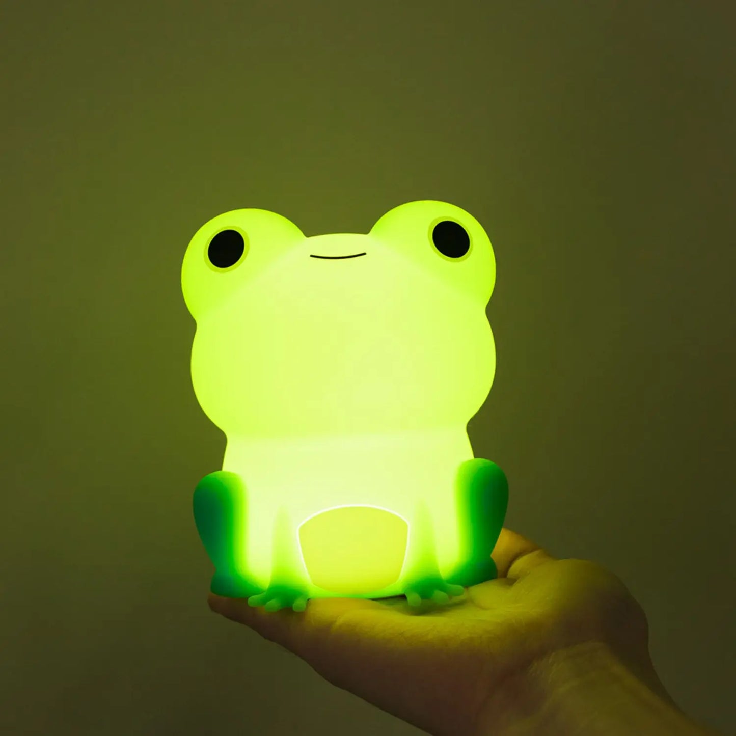 veilleuse en forme de grenouille verte