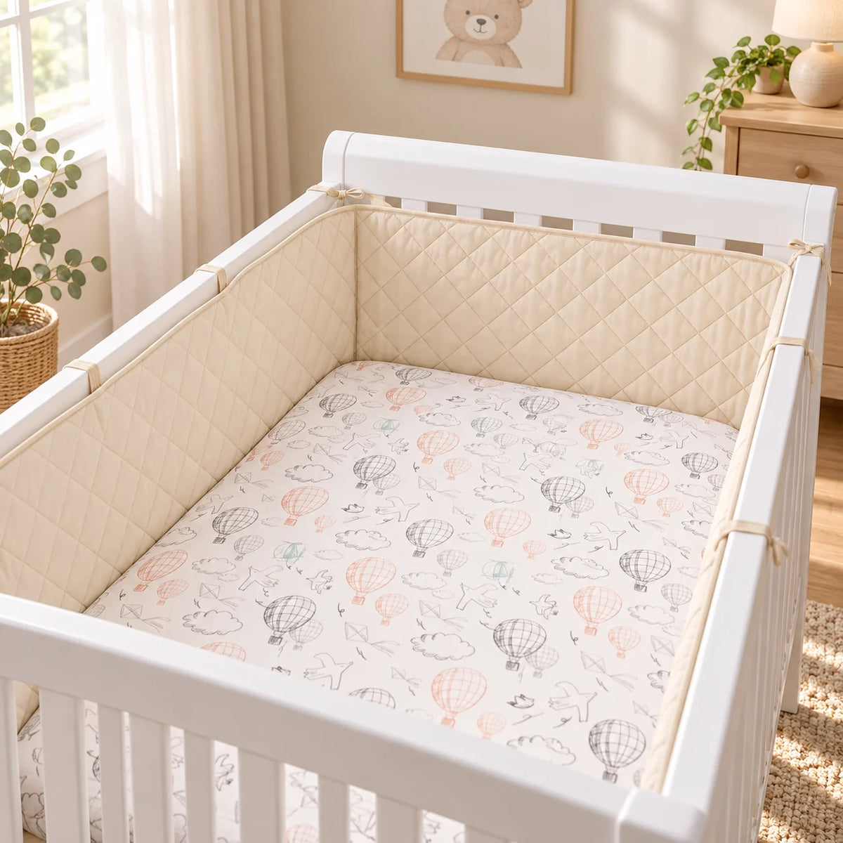 Tour de lit complet bébé matelassé 360 cm – Douceur