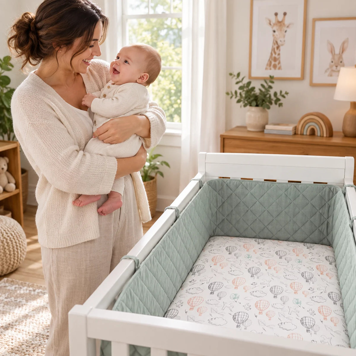 Tour de lit complet bébé matelassé 360 cm – Douceur