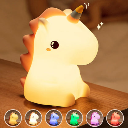 VEILLEUSE ENFANT | MAYA : LICORNE MAGIQUE EN SILICONE DOUX