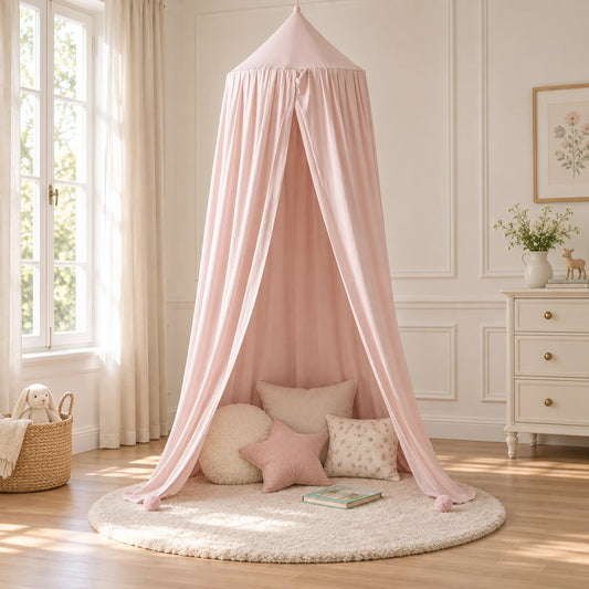 Ciel de lit fille rose clair – Baldaquin décoratif