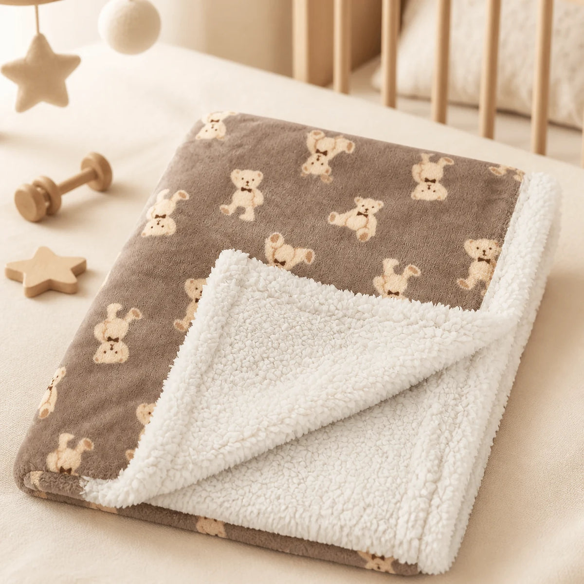Couverture bébé hiver et mi-saison Cocon – 75 × 100 cm