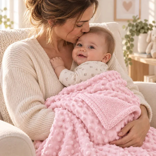 Couverture bébé polaire 100 × 70 cm – Poussette et câlins