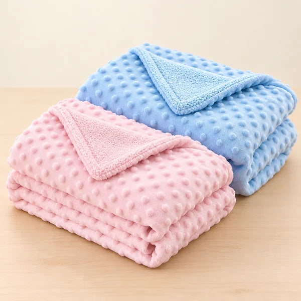 Couverture bébé polaire 100 × 70 cm – Poussette et câlins