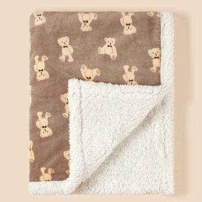 couverture-en-polaire-bebe-marron-avec-ourson