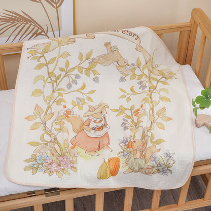 couverture bébé motif ecureuil