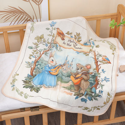 couverture bbé motif lapin
