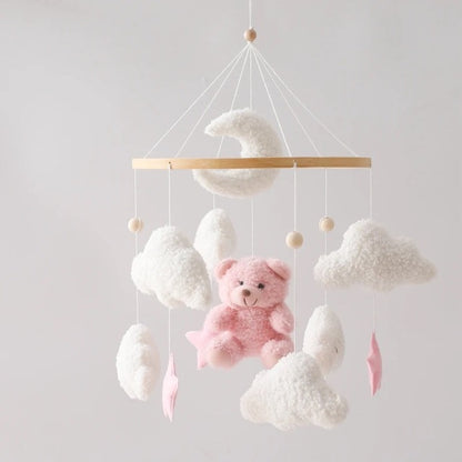 Variante du mobile bébé ours rose