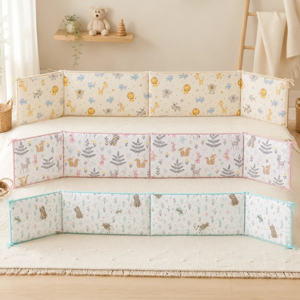 Tour de lit bébé | CoconVers – Coton doux et motifs animaux