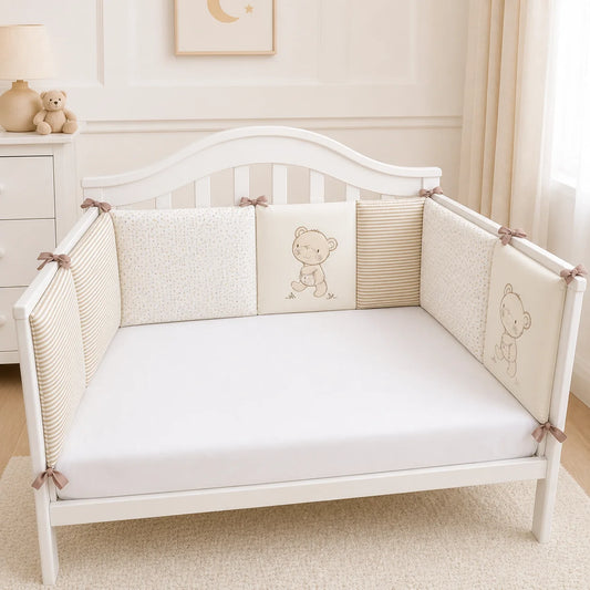Tour de lit bébé – Ourson ou Hibou, 6 panneaux modulables