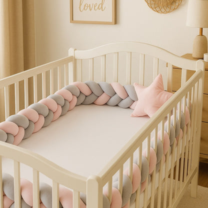 une tresse de litest présentée dans la chambre de bébé dans une ambiance chaleureuse