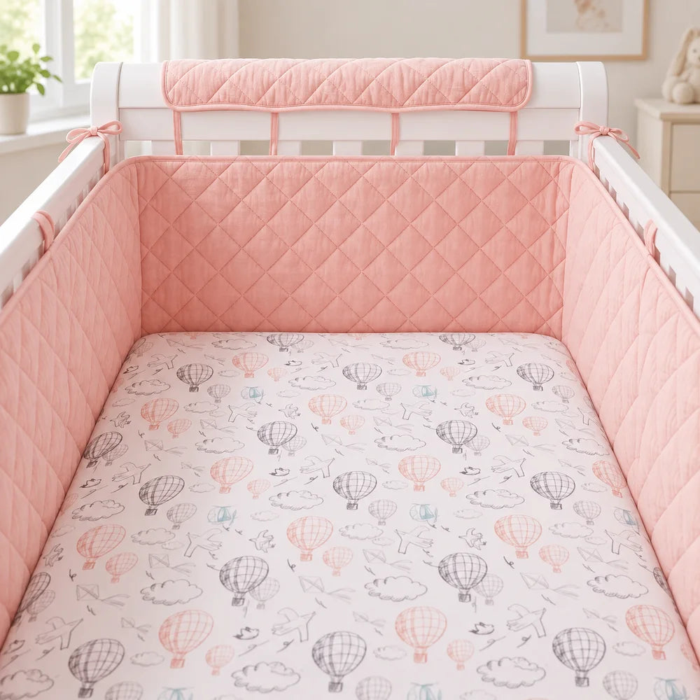 Tour de lit complet bébé matelassé 360 cm – Douceur