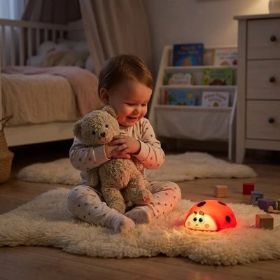 Veilleuse bébé coccinelle bébé joue en toute securité