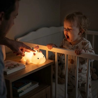 Veilleuse bébé dragon illumine la chambre bébé avec lumiere douce