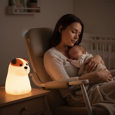 la veilleuse bébé est utilisée pendant les soins nocturnes
