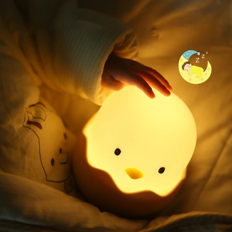 veilleuse bébé en forme de poussin sécuritaire pour l'enfant
