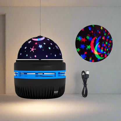 veilleuse bébé projection plafond variante étoiles