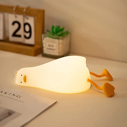 utolisation de la veilleuse bébé canard comme lampe de bureau