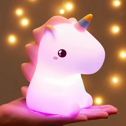 VEILLEUSE ENFANT | MAYA : LICORNE MAGIQUE EN SILICONE DOUX