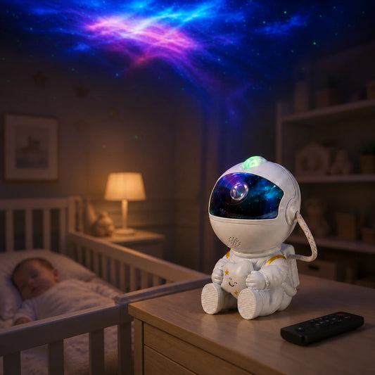 Veilleuse projection Star Voyager dans une chambre de bébé