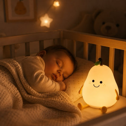 veilleuse poire illumine bebe pendant qu'il dort